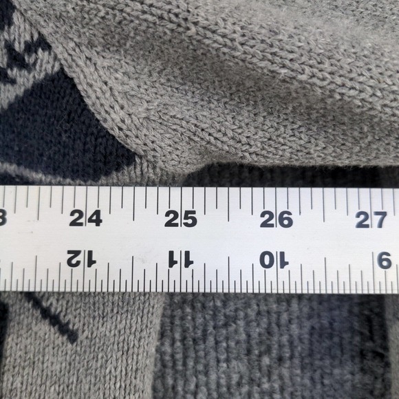 Weatherproof Vintage Men's Pullover Shawl Collar Sweater Gray Large Fair Isle - Picture 15 of 15